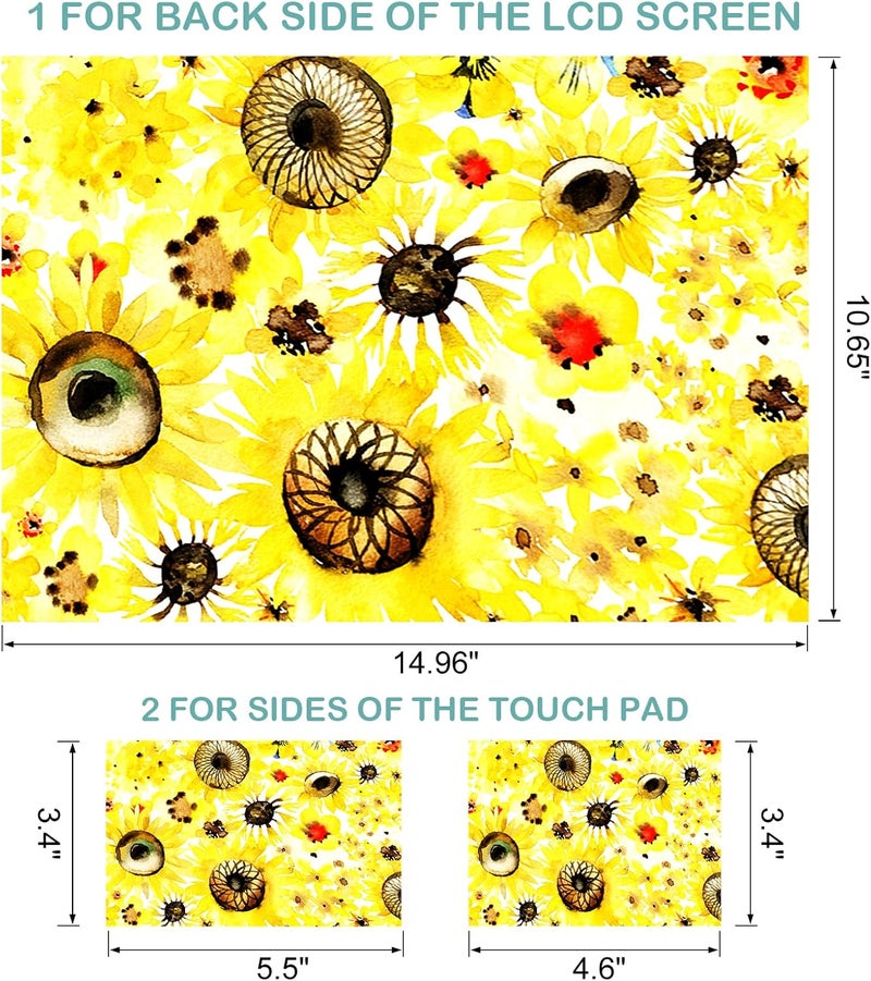 DINKY Laptop Skin Sticker Decal, 12" 13" 13.3" 14" 15" 15.4" 15.6 inch Laptop Universal Reusable Vinyl Skin Stickers Cover Art Decal Notebook PC Personalized Protector-Flora - Image 2